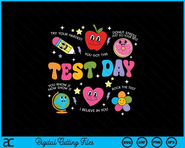 Test day rock the test testing day motivational teacher SVG cut file