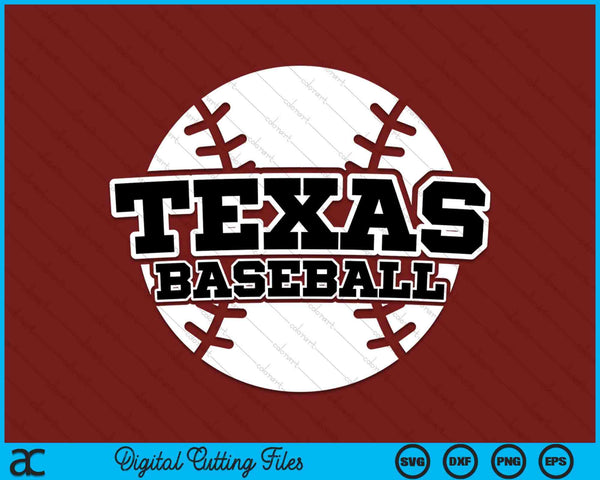 Texas Baseball Block Font SVG PNG Digital Cutting Files