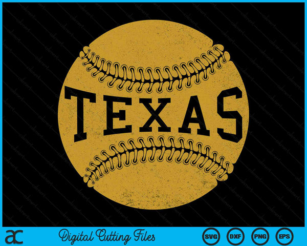 Texas Baseball Fan SVG PNG Digital Cutting Files