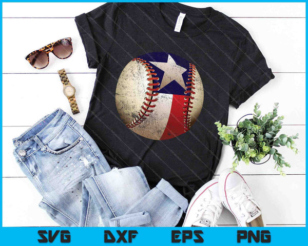 Texas Flag Baseball SVG PNG Cutting Printable Files - on a t-shirt