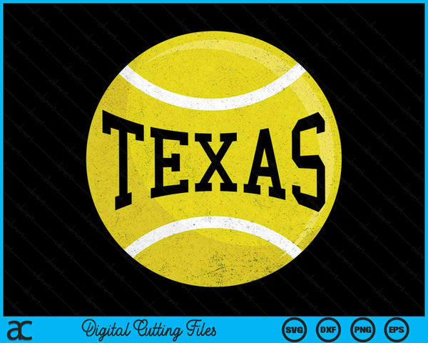 Texas Tennis Fan SVG PNG Digital Cutting Files