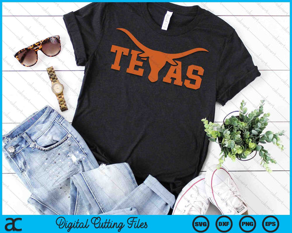 Texas USA Bull American Font SVG PNG Digital Cutting Files