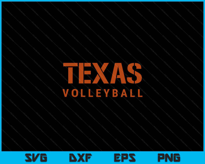 Texas Volleyball Block Style SVG PNG Digital Cutting Files