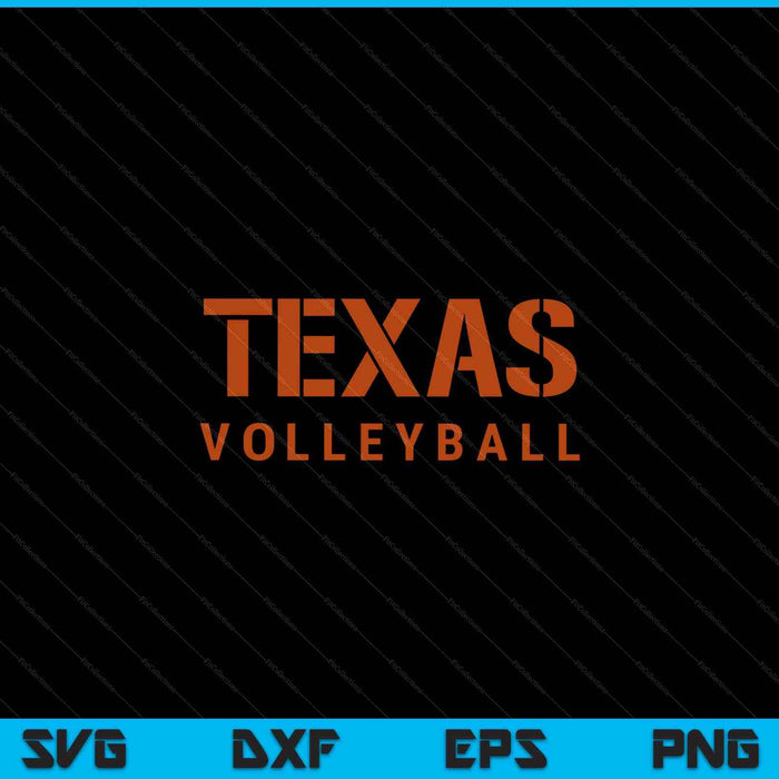 Texas volleyball block style SVG cut file