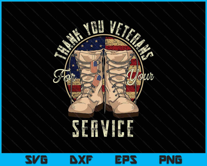 Thank You Veterans For Your Service Veterans Day SVG PNG Digital Printable Files