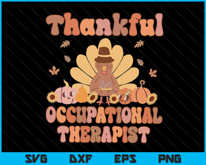 Dankbare ergotherapeut Thanksgiving SVG PNG digitale snijbestanden