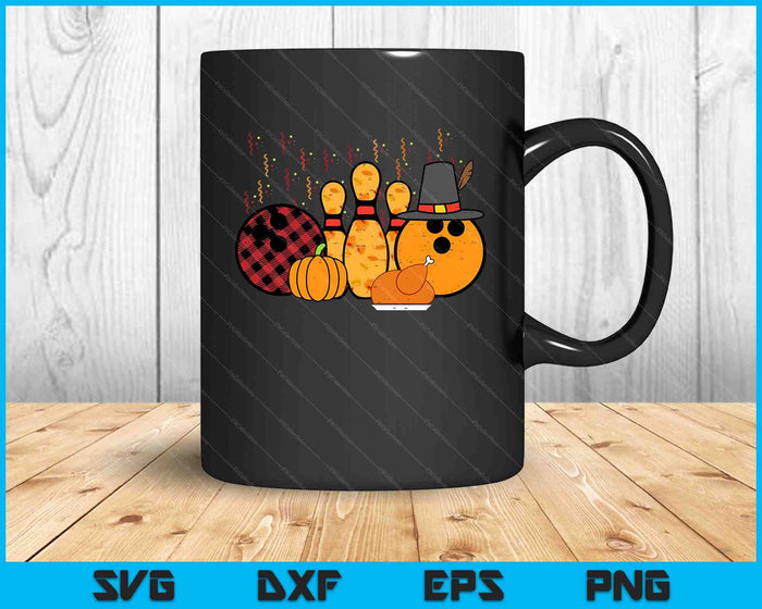 Thanksgiving Bowling Turkey Day Fall SVG PNG Digital Printable Files