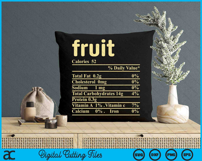 Thanksgiving Christmas Fruit Nutrition Fact SVG PNG Digital Cutting Files