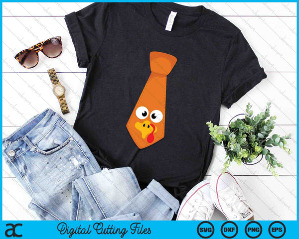 Thanksgiving Costume Tie With Funny Turkey Face SVG PNG Digital Cutting Files