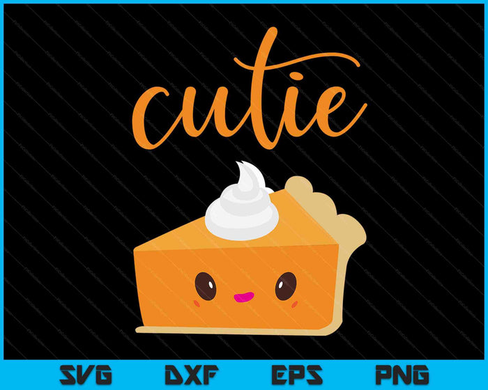 Thanksgiving Cutie Pie Pumpkin Pie SVG PNG digitale snijbestanden
