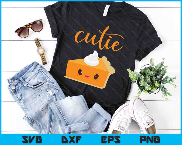 Thanksgiving Cutie Pie Pumpkin Pie SVG PNG Digital Cutting Files