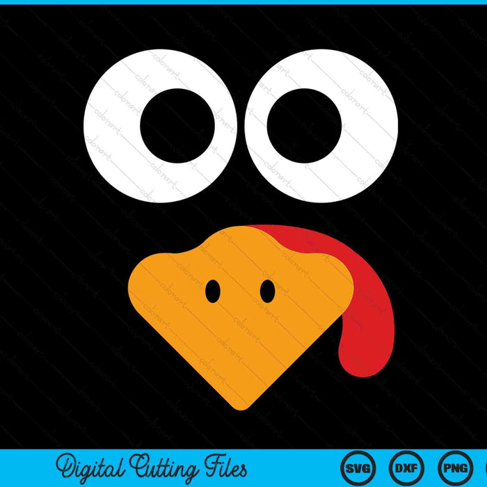 Thanksgiving for turkey face family SVG cut file