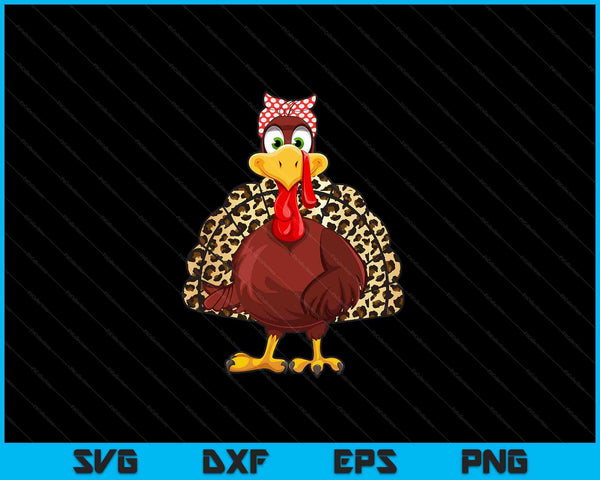 Thanksgiving leopard turkey Thanksgiving autumn SVG cut file