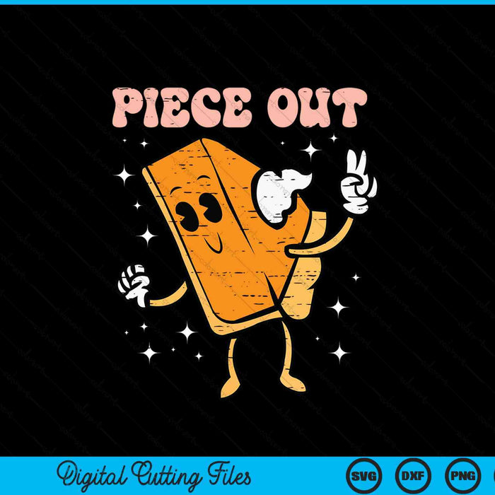 Thanksgiving pie piece out retro groovy fall SVG cut file