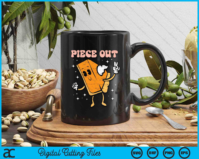 Thanksgiving Pie Piece Out Retro Groovy Fall SVG PNG Digital Printable Files