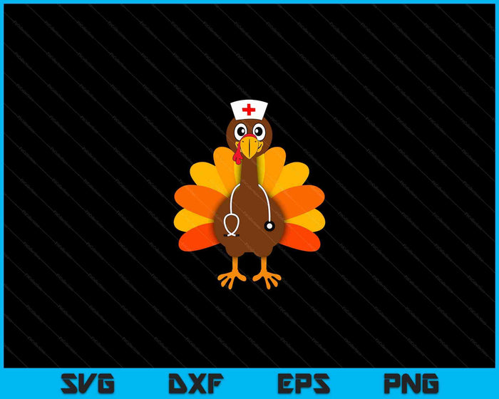 Thanksgiving Scrub Tops Women Turkey Nurse SVG PNG Digital Cutting Files