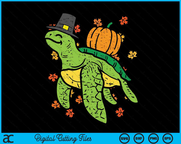 Thanksgiving Sea Turtle Cute Tortoise Fall SVG PNG Digital Printable Files