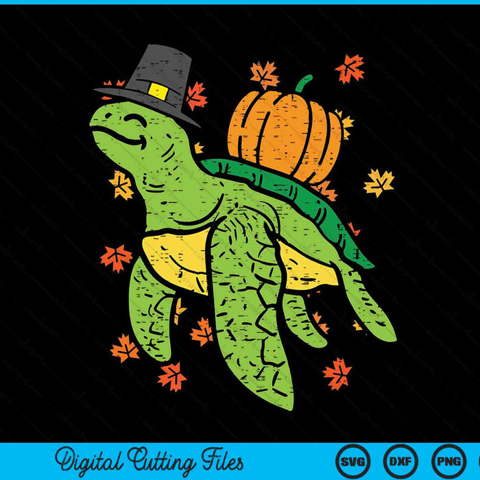 Thanksgiving Sea Turtle Cute Tortoise Fall SVG PNG Digital Printable Files