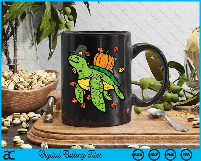 Thanksgiving Sea Turtle Cute Tortoise Fall SVG PNG Digital Printable Files