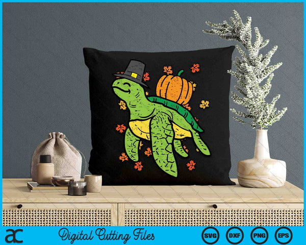 Thanksgiving Sea Turtle Cute Tortoise Fall SVG PNG Digital Printable Files