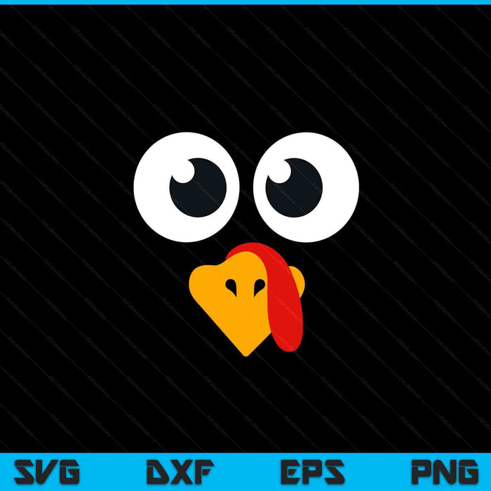 Thanksgiving turkey face women SVG cut file