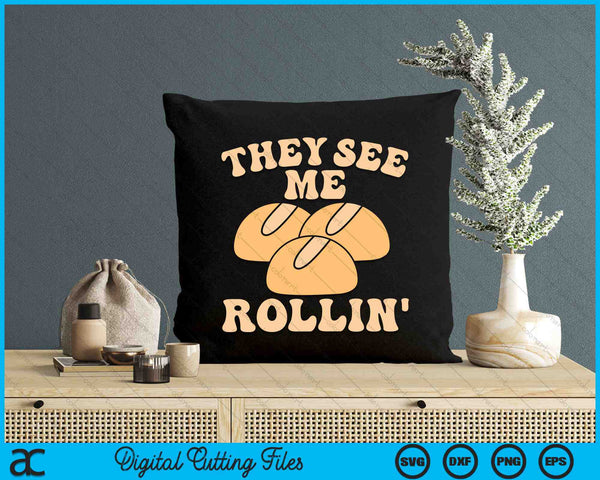 Thanksgiving They See Me Rollin SVG PNG Digital Cutting Files