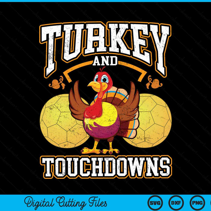 Thanksgiving turkey and touchdowns handball SVG PNG cut file for Cricut