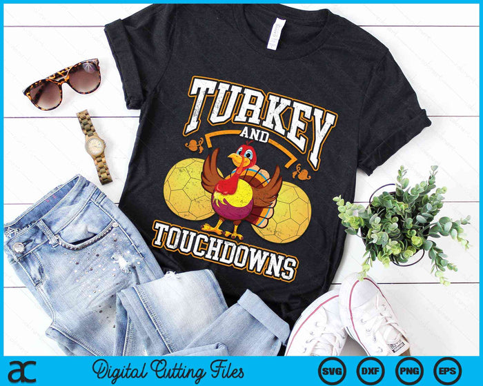 Thanksgiving Turkey And Touchdowns Handball SVG PNG Digital Cutting Files