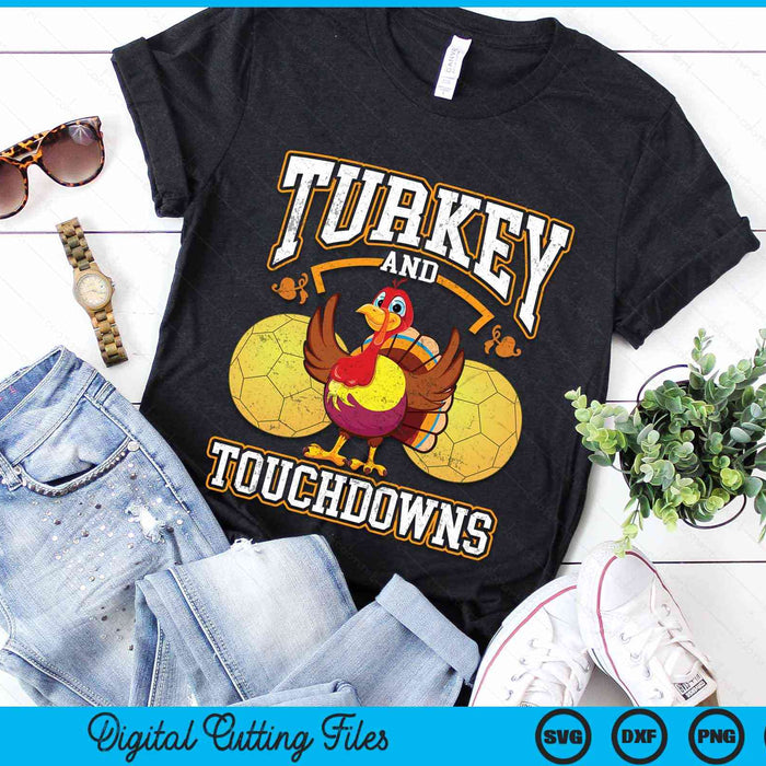 Thanksgiving Turkey And Touchdowns Handball SVG PNG Digital Cutting Files