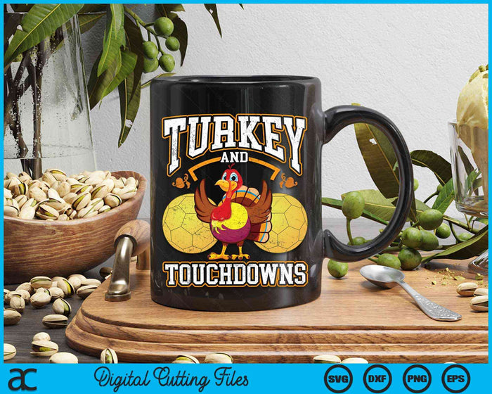 Thanksgiving Turkey And Touchdowns Handball SVG PNG Digital Cutting Files