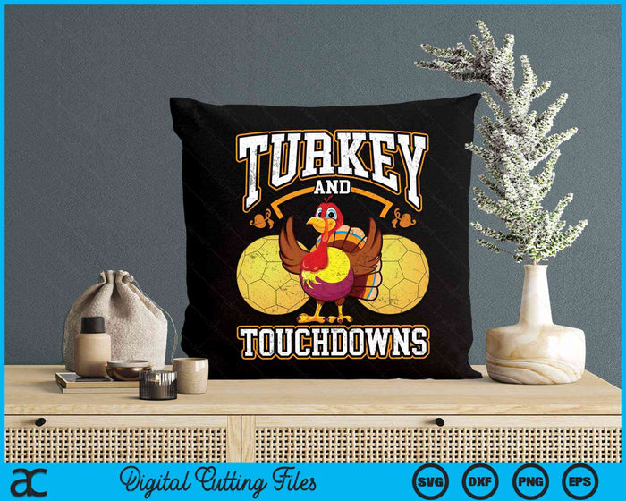 Thanksgiving Turkey And Touchdowns Handball SVG PNG Digital Cutting Files