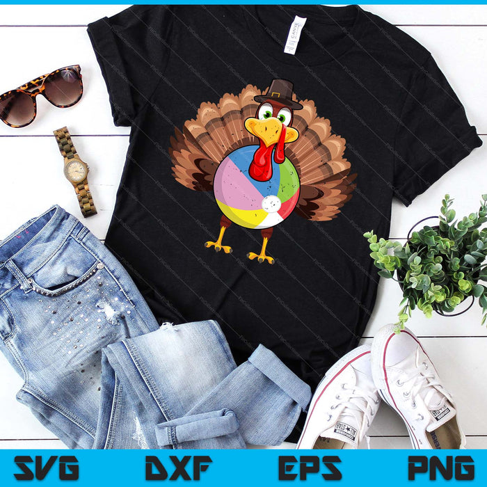 Thanksgiving Turkey Beach Ball SVG PNG Digital Printable Files