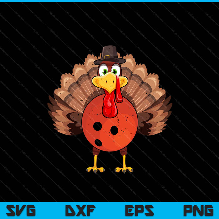 Thanksgiving Turkey Bowling SVG PNG Digital Printable Files