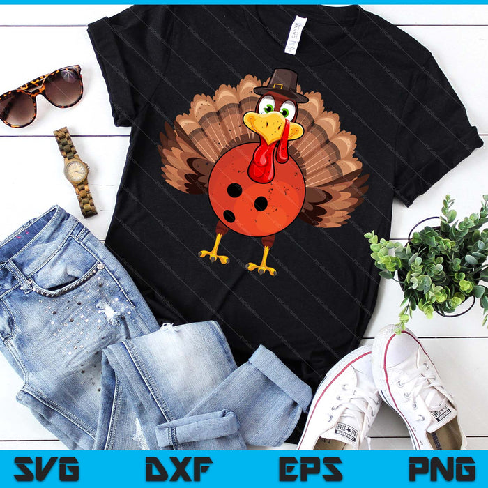 Thanksgiving Turkey Bowling SVG PNG Digital Printable Files