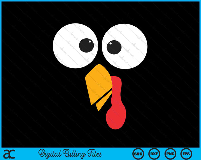 Thanksgiving Turkey Face Matching Family Costume SVG PNG Digital Cutting Files