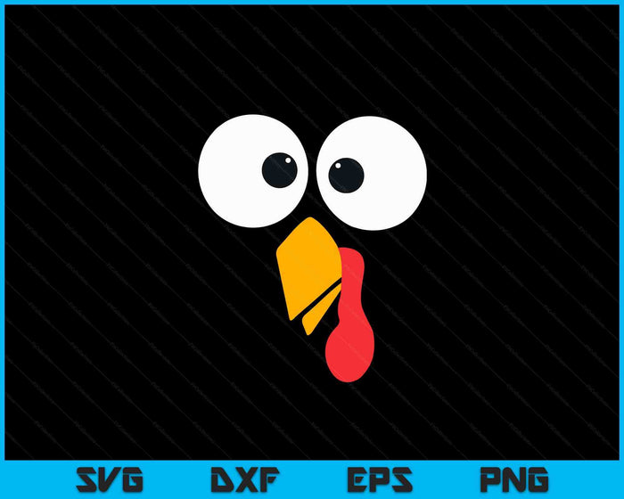 Thanksgiving Turkey Face Matching Family Costume SVG PNG Digital Printable Files