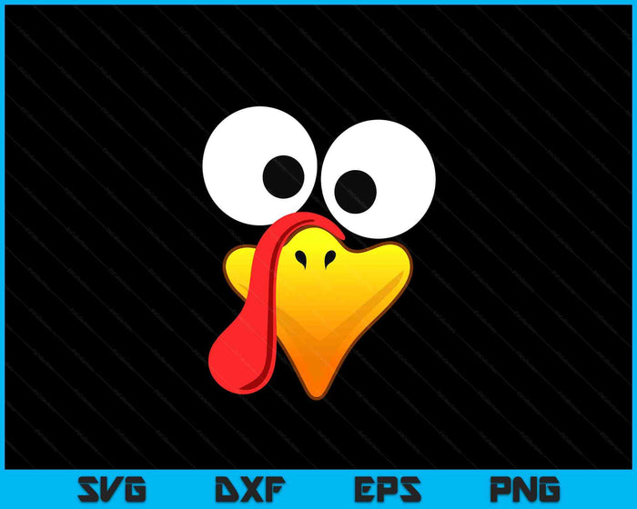 Thanksgiving Turkey Face Matching Family Costume SVG PNG Digital Printable Files