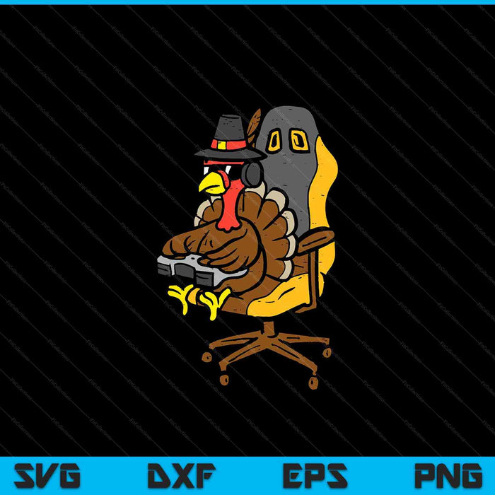 Thanksgiving turkey gaming gamer SVG cut file