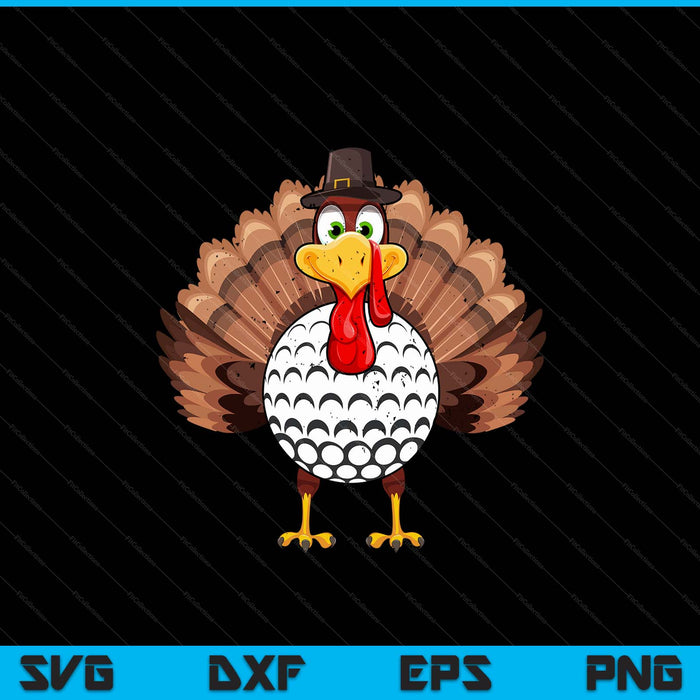 Thanksgiving turkey golf ball SVG PNG cut file for Cricut