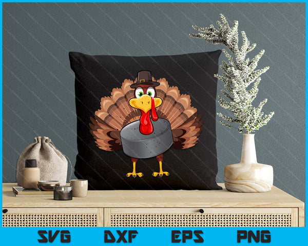 Thanksgiving Turkey Ice Hockey SVG PNG Digital Printable Files