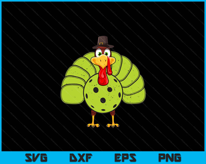 Thanksgiving Turkey Pickleball Pickle Ball SVG PNG Digital Printable Files