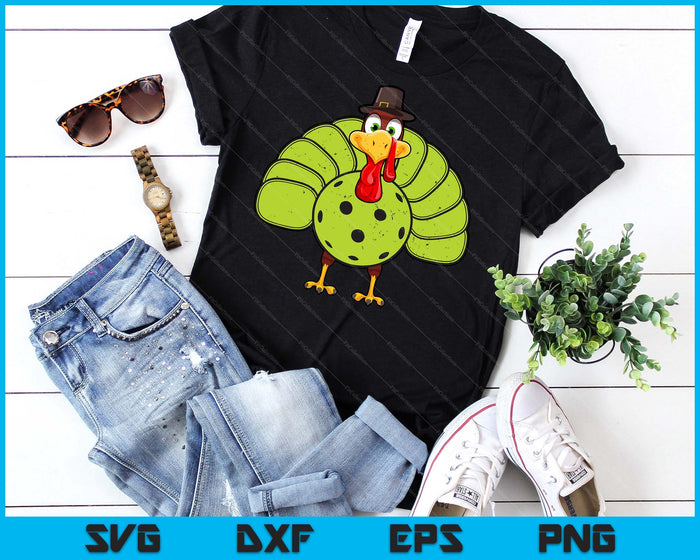 Thanksgiving Turkey Pickleball Pickle Ball SVG PNG Digital Printable Files