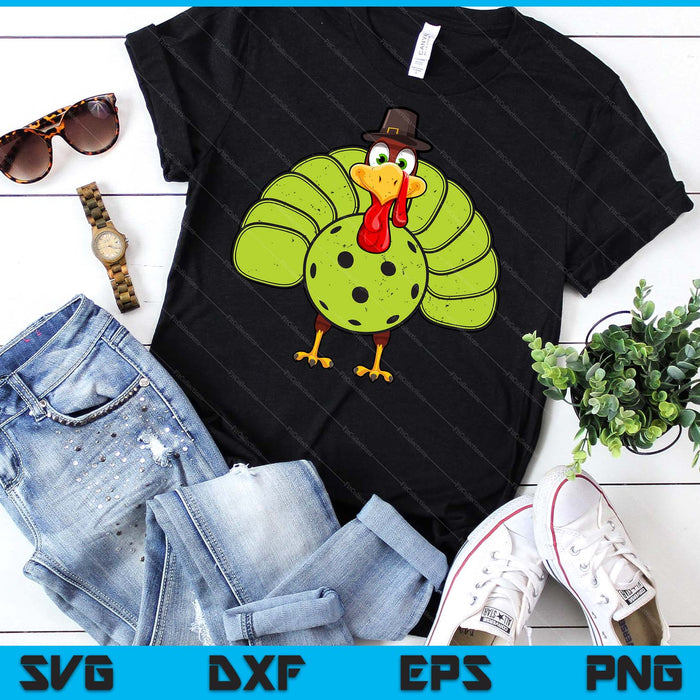 Thanksgiving Turkey Pickleball Pickle Ball SVG PNG Digital Printable Files