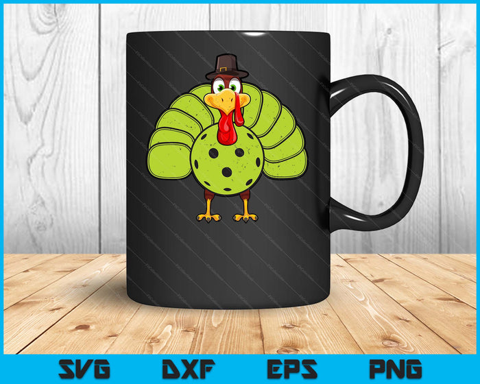 Thanksgiving Turkey Pickleball Pickle Ball SVG PNG Digital Printable Files