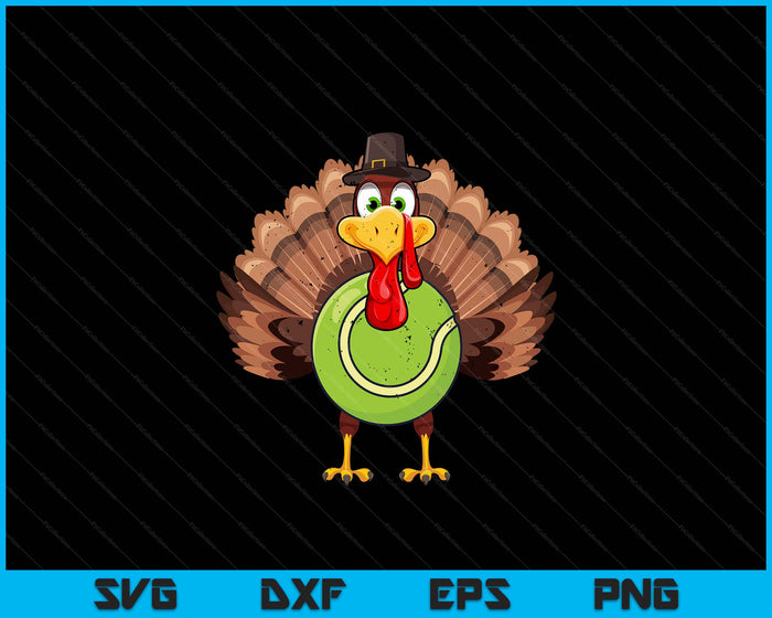 Thanksgiving Turkey Tennis Pickle Ball SVG PNG Digital Printable Files