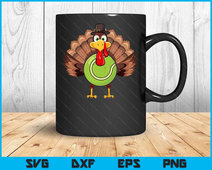 Thanksgiving Turkey Tennis Pickle Ball SVG PNG Digital Printable Files