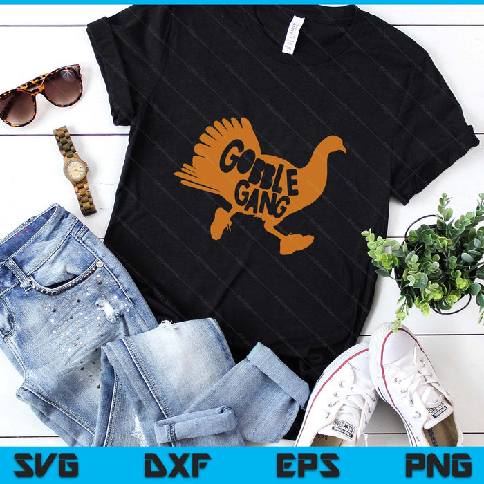 Thanksgiving Turkey Trot Run Matching Clothing Co Gobble Gang SVG PNG Digital Printable Files
