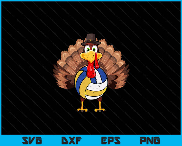 Thanksgiving turkey volleyball SVG PNG cut file for Cricut