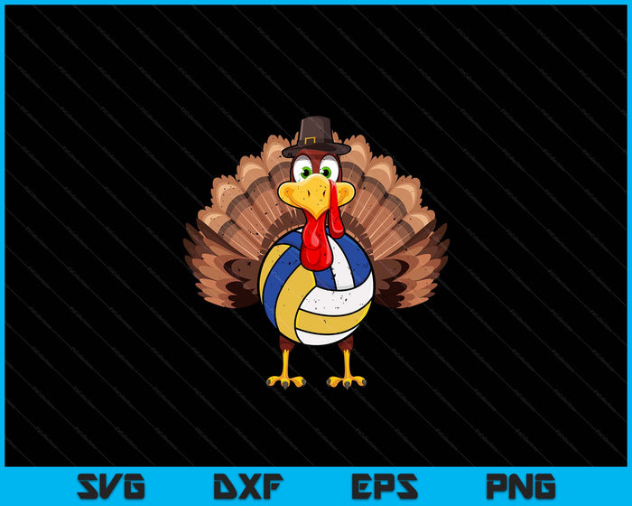 Thanksgiving Turkey Volleyball SVG PNG Digital Printable Files