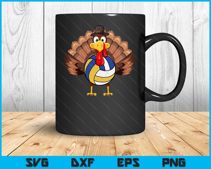 Thanksgiving Turkey Volleyball SVG PNG Digital Printable Files